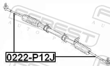 Febest 0222-P12J Steering Tie Rod M16X1/M14X1.5