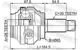 Febest 1910-F06R Outer CV Joint Rear 28X65X30