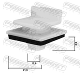 Febest 88570-125 Retainer Clip