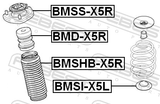Febest BMSS-X5R Rear Shock Absorber Mounting