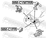 Febest MM-CYMTRR Rear Engine Mount Mt