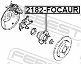 Febest 2182-FOCAUR Rear Wheel Hub