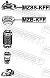 Febest MZB-KFF Front Shock Absorber Bearing