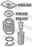 Febest PGSS-K0F Front Shock Absorber Mounting