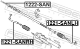 Febest 1222-SAN Steering Tie Rod