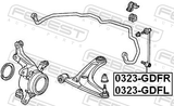 Febest 0323-GDFL Front Left Stabilizer Link / Sway Bar Link