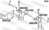 Febest 0221-F23 Steering Tie Rod End Outer