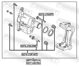 Febest 0577-KEFRH Front Right Brake Caliper Assembly (With Bracket)