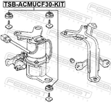 Febest TSB-ACMUCF30-KIT Compressor Assembly Bushing, Pneumatic Suspension