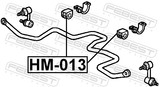 Febest HSB-013 Front Stabilizer Bar Bush D27