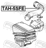 Febest TAH-5SFE Air Cleaner Hose
