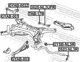 Febest GYAB-003 Rear Trailing Rod Bushing