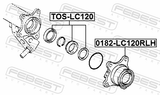 Febest TOS-LC120 Half Shaft Oil Seal (Set)