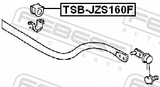 Febest TSB-JZS160F Front Stabilizer Bar Bush D28