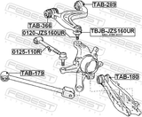 Febest TAB-366 Bushing, Rear Upper Control Arm