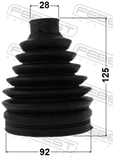 Febest 0317P-RB Boot Outer CV Joint Kit Pvc 92X125X28
