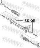 Febest 1722-Q5 Steering Tie Rod