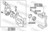 Febest 2377-B6RRH Rear Right Brake Caliper Assembly