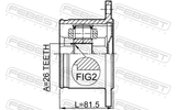 Febest 0211-T30RH Inner CV Joint Right 26X87