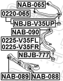 Febest 0225-V35FL Front Left Rod