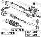 Febest 0322-YF4 Steering Tie Rod