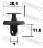 Febest 88570-089 Retainer Clip