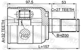 Febest 1211-D7AT2WD Inner CV Joint 32X30X27