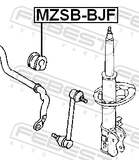 Febest MZSB-BJF Front Stabilizer Bar Bush D20