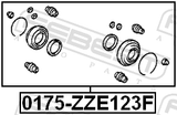 Febest 0175-ZZE123F Front Brake Caliper Repair Kit (Set For Two Sides)