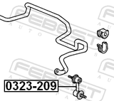 Febest 0323-209 Front Stabilizer Link / Sway Bar Link