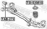 Febest TAB-279 Rear Crossmember Bushing