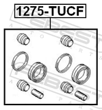 Febest 1275-TUCF Front Brake Caliper Repair Kit (Set For Two Sides)