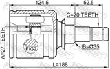 Febest 0111-AZT255LH Inner CV Joint Left 27X35X20
