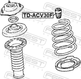 Febest TD-ACV30F Front Shock Absorber Jounce Bumper