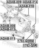 Febest 1782-Q5R Rear Wheel Hub