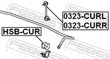 Febest HSB-CUR Rear Stabilizer Bar Bush D14