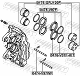 Febest 0475-V97F Front Brake Caliper Repair Kit (Set For Two Sides)