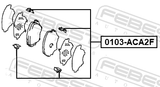 Febest 0103-ACA2F Disc Brake Clip Set