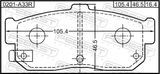 Febest 0201-A33R Pad Kit, Disc Brake, Rear
