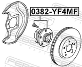 Febest 0382-YF4MF Front Wheel Hub