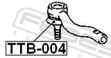 Febest TTB-004 Tie Rod End Boot 47X30X19.8