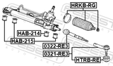 Febest HTRB-RE Tie Rod End Boot 29X26.85X13.8