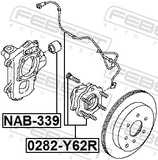 Febest 0282-Y62R Rear Wheel Hub