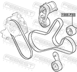 Febest 1988-F80 Pulley Idler Kit