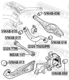 Febest 2325-TIGIIUPR Rear Upper Transverse Link