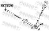 Febest HYT-SG01 Steering Rack Bushing