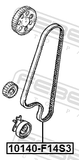 Febest 10140-F14S3 Timing Belt