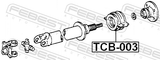 Febest TCB-003 Drive Shaft Bearing
