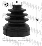 Febest 2115-CB4T Boot Inner CV Joint Kit 77X89X19