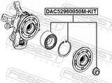 Febest DAC52960050M-KIT Rear Wheel Bearing Repair Kit 52X96X50